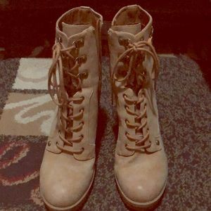 Guess wooden heeled boots